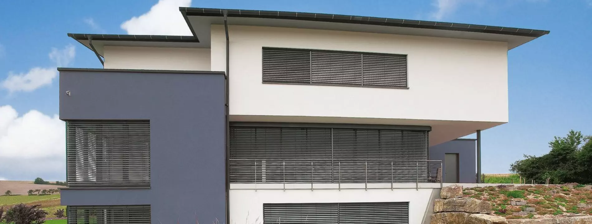 Neubau-Aufsetz-Außenjalousien Neubau-Aufsetz-Außenjalousien