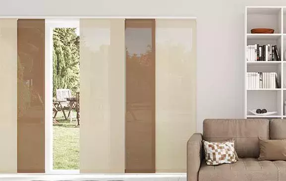 Flächenvorhänge - Bedienung durch Stab Flächenvorhänge - Bedienung durch Stab