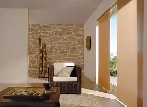 Flächenvorhang - Bedienung durch Stab Flächenvorhang - Bedienung durch Stab